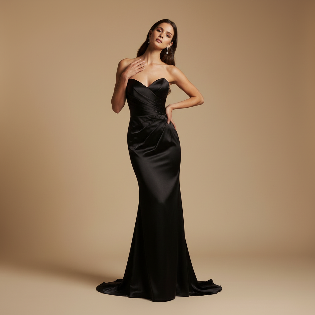 Selene – Strapless Sculpting Silk Maxi Dress