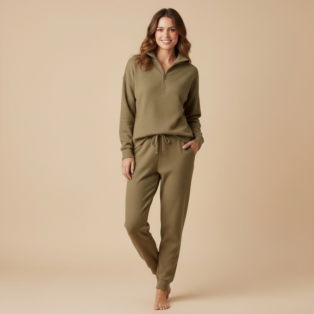 Nova – Half-Zip Lounge Set with Joggers