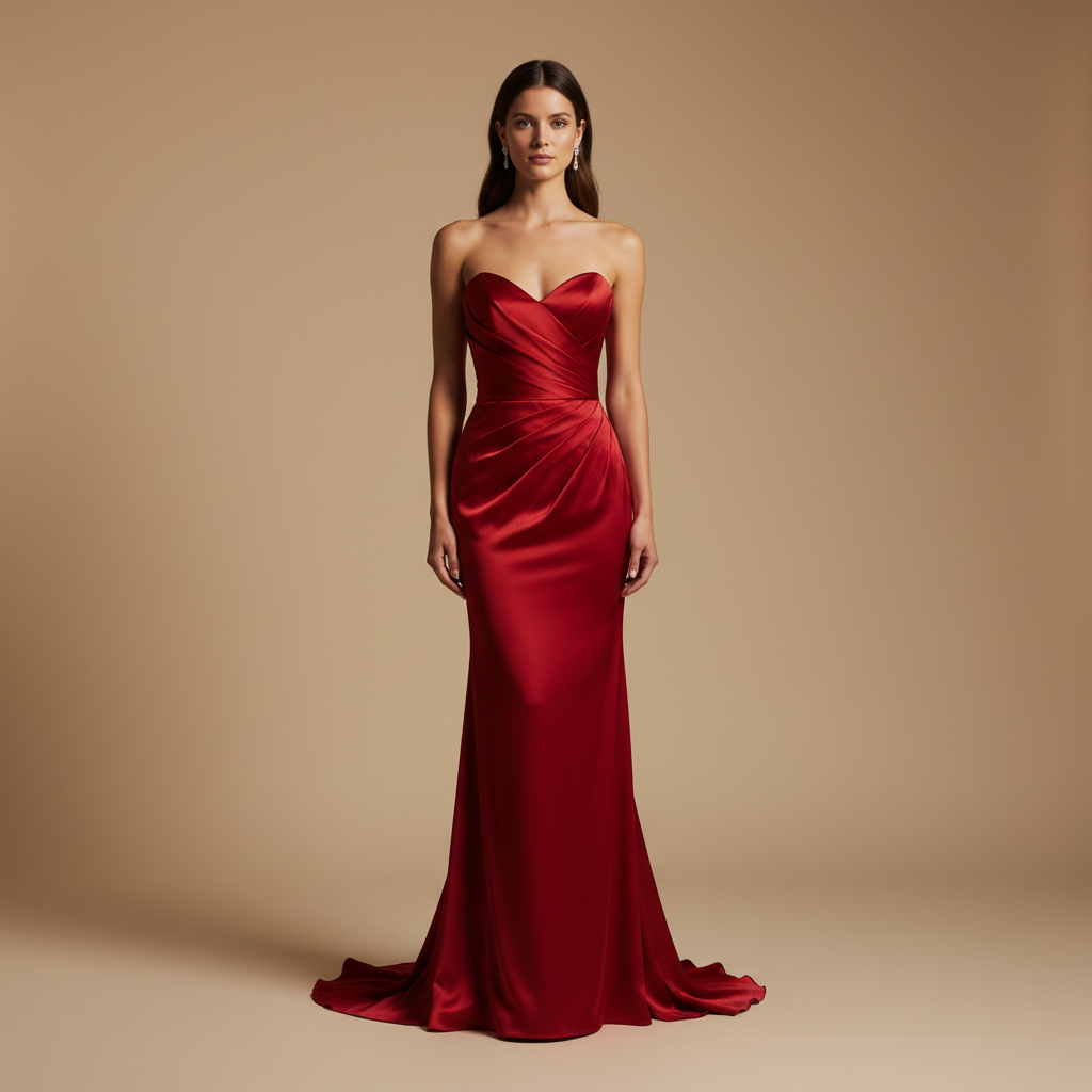 Selene – Strapless Sculpting Silk Maxi Dress