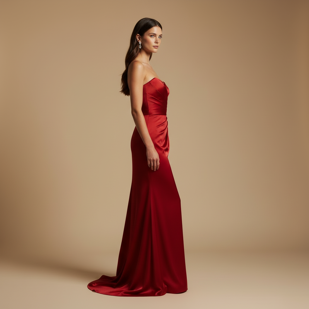 Selene – Strapless Sculpting Silk Maxi Dress