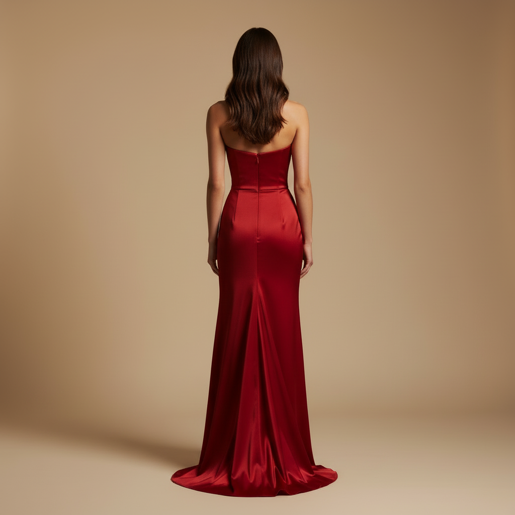 Selene – Strapless Sculpting Silk Maxi Dress