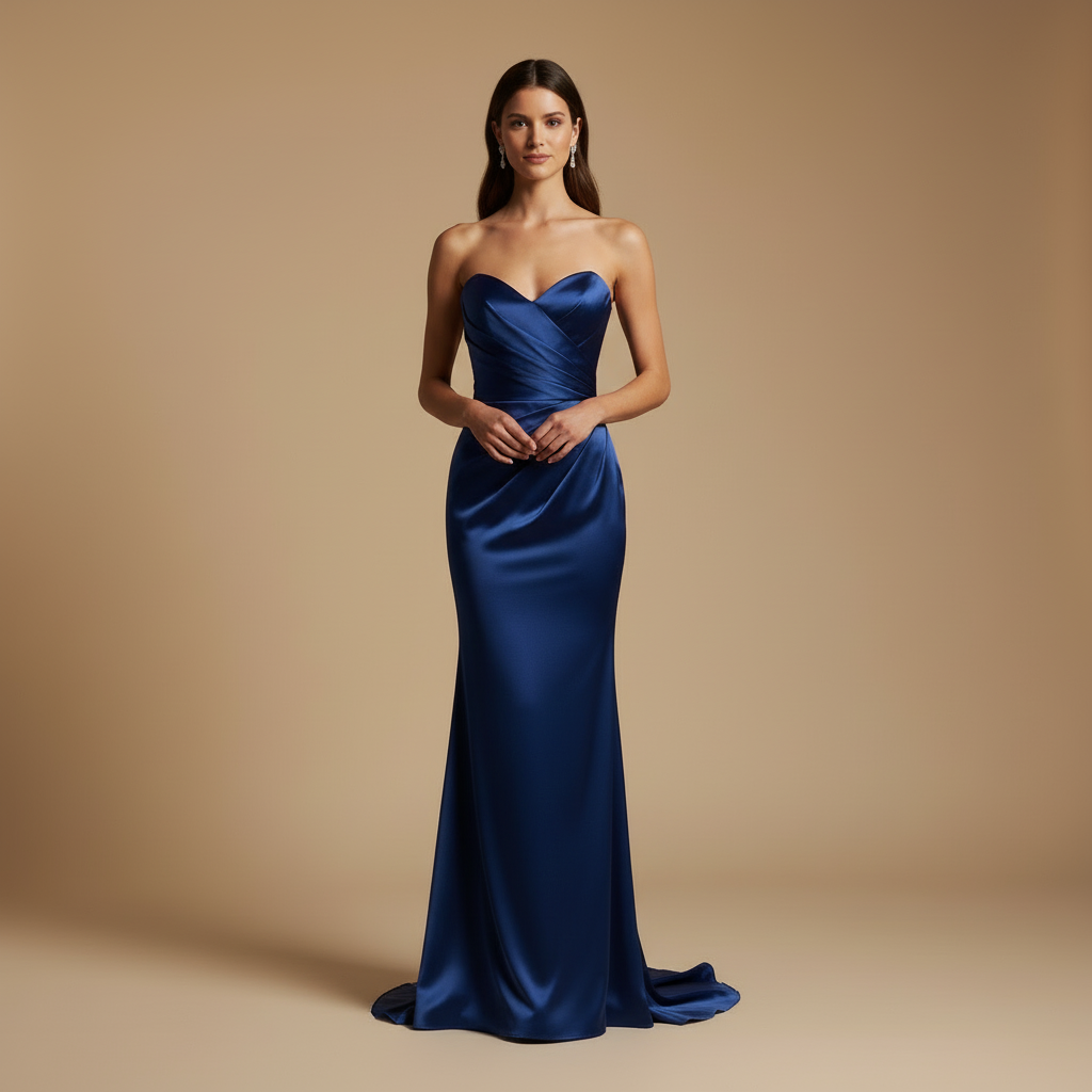Selene – Strapless Sculpting Silk Maxi Dress