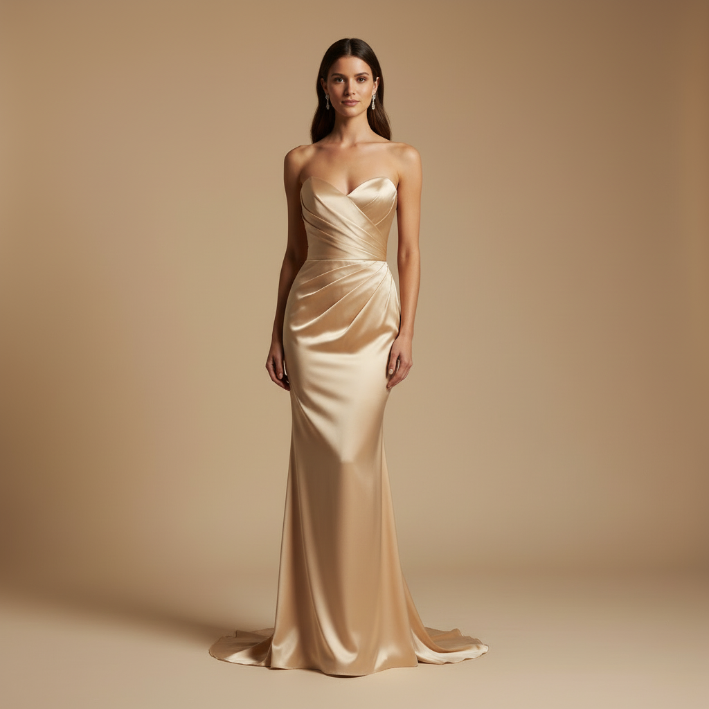 Selene – Strapless Sculpting Silk Maxi Dress