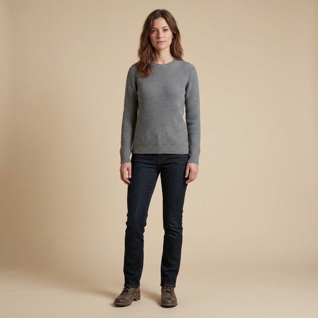 Elodie – Ribbed Crew Neck Sweater